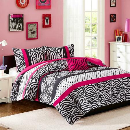 MI ZONE Reagan Comforter Set - King Pink, Piece of 4 MZ10-484